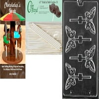 55-50-životinjski kalup za čokoladne bombone leptir štapiću s lizalicama i čokoladnim vodičem