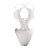 Ženski kupaći kostimi tankini Plus size, ljetni jednobojni šuplji tenk, jednodijelni bikini kupaći kostimi za
