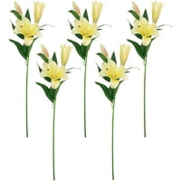 Northlight Real Touch Yellow Artifial Lily Cvjetna stabljika, set od - 38