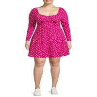 Madden NYC ženskog plus veličine cvjetni print haljina klizača