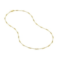 Ogrlica od bijelog zlata od 14 karata za muškarce i žene s 20-inčnim upletenim lancem kabela