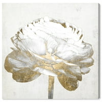 Wynwood Studio cvjetni i botanički zidni umjetnički platno ispisuje zlato i lagano cvjetni ii bijeli cvjetni -