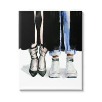 Modne muške i ženske cipele s potpeticama Ljepota i moda Galerija slika omotano platno tiskanje zidne umjetnosti