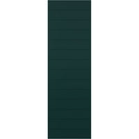 Ekena Millwork 12 W 61 H TRUE FIT PVC Horizontalni sloj Moderni stil Fiksni nosač, toplinski zeleni