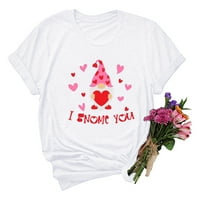 ; ženske Ležerne majice s printom ljubavnih pisama s kratkim rukavima