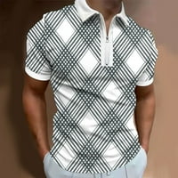 Muški ljetni digitalni 3D ispis Daily Fashion Poster odmor na plaži Laver Zipper Majica kratkih rukava majica