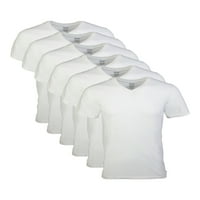Bijela majica kratkih rukava za odrasle s kratkim rukavima, 6 pakiranja, veličine od 2 inča