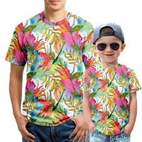 Ljetne majice tropske cvjetne 3D print vrhovi casual majica kratki rukavi labave, dijete,08