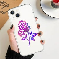 Mekana silikonska torbica za telefon s cvijetom ruže za iPhone 13Pro 13Pro Ma 12Pro 12Pro Ma Pro Ma XS XR 6S Plus