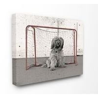 Stupell Industries Hokej golman Sportski pas kućni ljubimci Kolaž za životinje Canvas Zidna umjetnost od Daphne