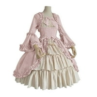 Renesansna Haljina ženska Vintage Srednjovjekovna viktorijanska haljina Retro zabava Lolita Poplin haljina gotički
