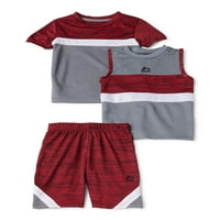 Baby Toddler Boys 'Majica s bojama u boji, tenk Top & Shorts, aktivni set odjeće
