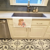 Igračka pudlica marelica tako omiljeni bijeli kuhinjski ručnik Set