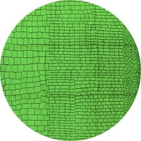 Moderni unutarnji tepisi, Okrugli, obični, zeleni, promjera 5 inča