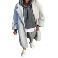 Ženski Trenč kaput s dvostrukim kopčanjem, topli džepni kardigan, kaput s dugim rukavima u srebrnoj boji 2 inča