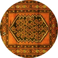 Tradicionalne perzijske prostirke žute boje za unutarnje pranje u perilici, okruglog oblika, promjera 8 inča