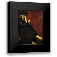 Manet, Eduard Black uokvirena suvremena muzejska umjetnička gravura pod nazivom Bertha Morisot s ventilatorom