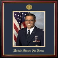 Minijaturni okvir za portret zrakoplovstva Air Force sa zlatnim medaljonom