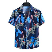 Wendunide polo majice za muškarce muške ljetne havaje velike veličine revers tiskani ogrnik za okretanje ležerne