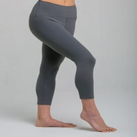 Sive joga hlače za nogu od tri četvrtine - L