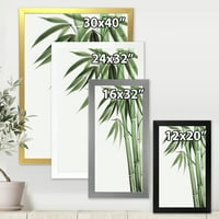 DesignArt 'Palm Bamboo Detal on White II' Tradicionalni uokvireni umjetnički tisak