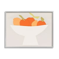 Stupell Industries suvremeni narančasti citrusni plodovi Grafička umjetnost siva uokvirena umjetnička tiskana