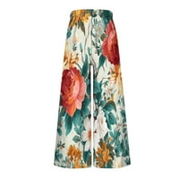 Široke hlače za žene Casual Palazzo hlače s grafičkim printom boho hlače visokog struka s cvjetnim printom proizvodi