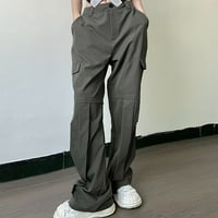 Ženske Ležerne široke hlače visokog struka za Dan neovisnosti, jogging hlače s labavim printom, hlače Na vezanje