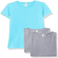Jednobojne majice za djevojčice s kratkim rukavima, pamuk, pamuk