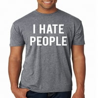 Mrzim ljude, antisocijalni introvertni humor, vrhunska muška majica u Mt, Premium vrijesak, mala
