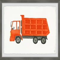 Marmont Hill narančasti kamion uokviren zidna umjetnost, 36.00 1.50