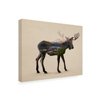 Zaštitni znak likovna umjetnost 'Alaskan Bull Moose' platno umjetnost Davies Babies