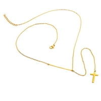 Ogrlica od zlatnog križa od nehrđajućeg čelika - 19