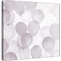 Slike, prozračni baloni u sivoj a, 20x20, ukrasna zidna umjetnost platna