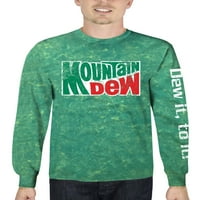 Mountain Dew Retro muški grafički majica s dugim rukavima za pranje, do veličine 3xl