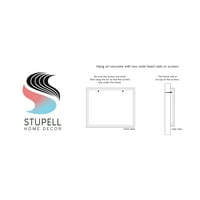 Stupell Industries Rodeo Sigurnosno podudara kaubojski bucking bronco crvena žuta grafička umjetnost bijela uokvirena