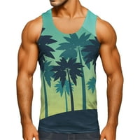 Majice bez rukava za muškarce i velike muškarce, muška majica bez rukava s havajskim printom, majica za plažu,