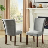 Weston Home Wingston tapecirane stolice za ručavanje, set od 2, svijetlo siva tkanja