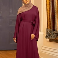 Casual haljine za žene, midi Plus size, jednobojne, s raširenim rukavima, Abaja, Arapski kaftan, ljetne maksi