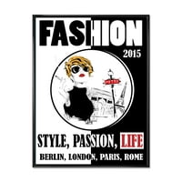 DesignArt 'Style Passion Life Fashion I' I 'Vintage uokvirena platna zidna umjetnička tiska