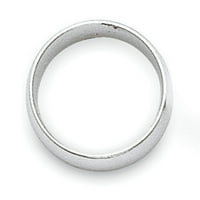 Polukružni karatni prsten od bijelog zlata, veličine 12