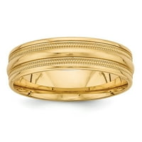 14k žuto zlato, udobno pristajanje, jedinstveni zaručnički prsten, veličina prstena 10,5