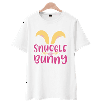 Dječja majica za uskrsne zečiće za odrasle, ležerni gornji dio s okruglim vratom i kratkim rukavima
