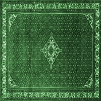 Tradicionalni pravokutni perzijski sagovi u smaragdno zelenoj boji za prostore tvrtke, 7' 9'
