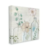 Miješane rustikalne vaze s divljim cvijećem, Galerija botaničkih i cvjetnih slika, omotano platno, tiskana zidna