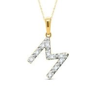 Ogrlice sa slovima za žene personalizirane ogrlice-18K žuto zlato preko srebrnog privjeska s inicijalima ogrlice