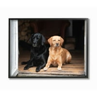 Stupell Industries najbolji prijatelji psa kućna obiteljska kabina fotografija uokvirena Giclee teksturizirana