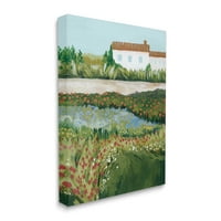 Seoska Kućica Stupell livadska cesta galerija pejzažnih slika na omotanom platnu tiskana zidna umjetnost