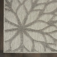 Unutarnji i vanjski tropski cvjetni tepih od 2'3 10'srebrno siva