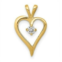 14K žuto zlato 1 10ctw Dijamantni privjesak za srce PM4823-010-YA